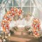 7ft Gold Metal Wedding Arch Backdrop Stand Round Flower Wreath Frame Party Decor
